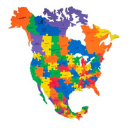 Mapa De America Del Norte De Foamy Foami Fomi Rompecabezas