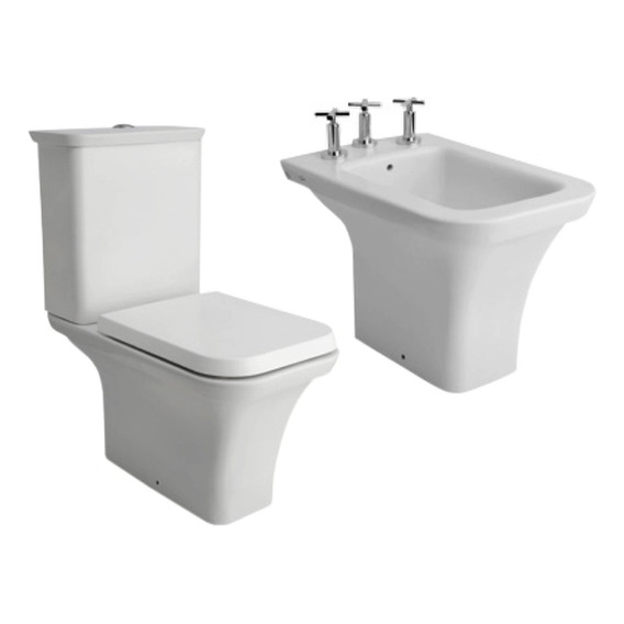 Ferrum Combo Milena Inodoro + Deposito + Bidet 3 Ag + Tapa