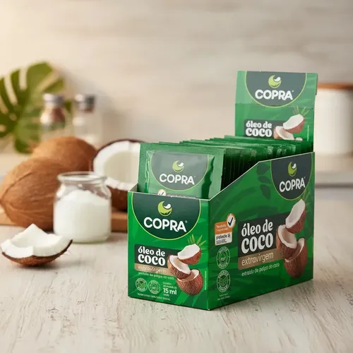 coco様　①5本 ❼❽各10本 Óleo De Coco Extra Virgem 15ml Kit Com 40 Sachês Copra | Frete grátis