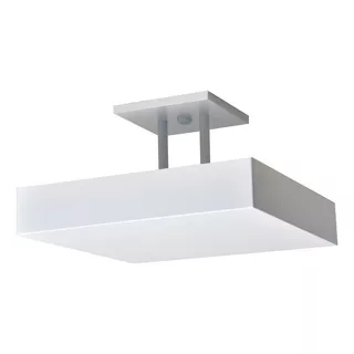 Plafon Sobrepor Luz Indireta Branco 30x30 Para Recepção