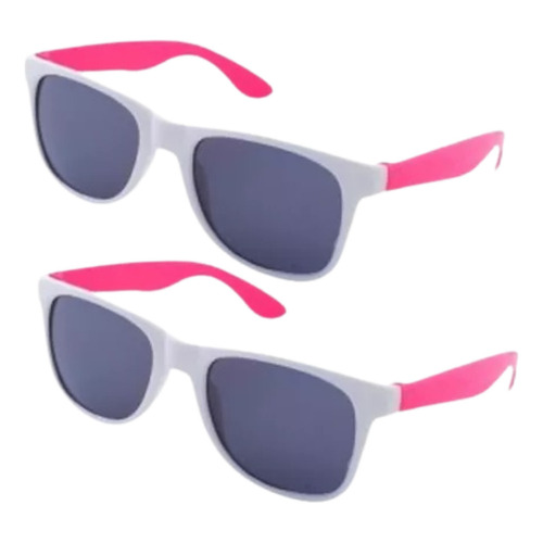 Anteojos De Sol Bicolor X 10 Gafas Cotillon Lentes Colores Color Rosa