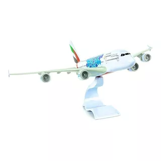 Maquete Airbus A380 Emirates Expo2020 - Azul