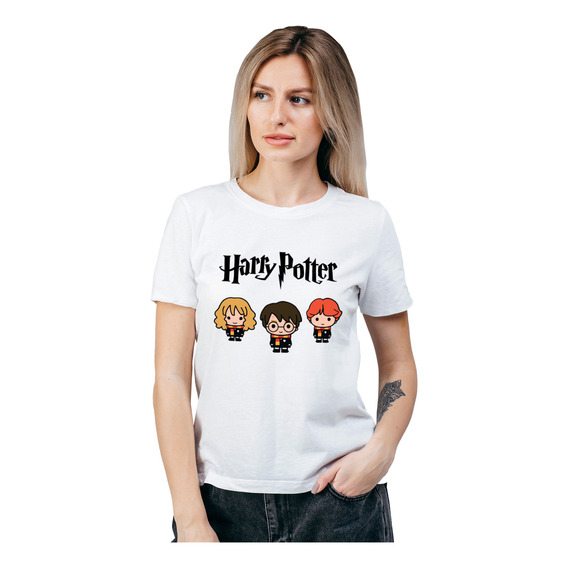 Polera Mujer Harry Potter Cartoon Peliculas Algodón Wiwi