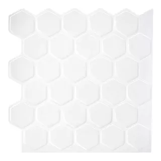 Mosaiko Autoadhesivo 3d Hexágono Blanco 30,5x30,5 Cm