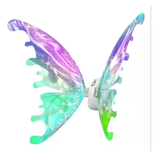 Alas De Mariposa Mecanicas A Bateria Luces Led Multicolor Xu