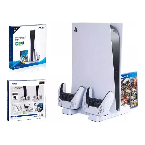 Multifunción Base Carga Joystick Playstation 5 Refrigeración