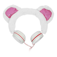 Auriculares Stereo Orejas Zorro Vincha Peluche Cable 1,5mts