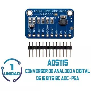 Conversor Analogo Digital Ads1115 16 Bit I2c Adc + Pga Esp32