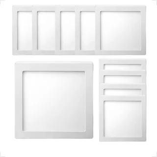 Kit 10 Painel Plafon Sobrepor Led 12w Quadrado 6500k 3500k