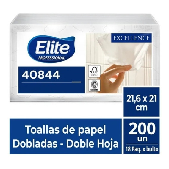 Toalla De Papel Interfoliada Elite 18x200 D/h 40844