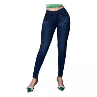 Jeans Mujer Pantalón Colombiano Mezclilla Strech Push Up P45