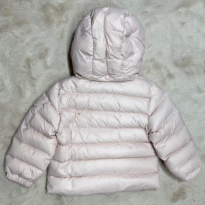 Chamarra De Pluma Niña 18/24 Meses Moncler Gorro Desmontable