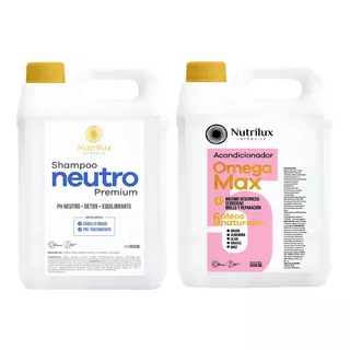 Shampoo Neutro 5 Li + Acondcionador Enjuague 5 Litros