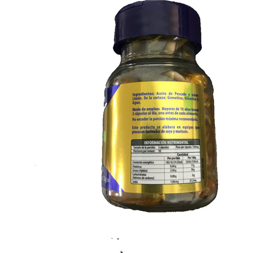 Omega 3 Epa 180/ Dha 120 C/30 Cápsulas Blandas Naturagel Sabor Caps