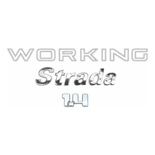 Adesivo Emblema Working Strada 1.4 Tampa Traseira 2015 3 Pçs