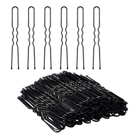 Estuche Horquillas Clips Negro Cabello 2.5 2 1.75 X 100