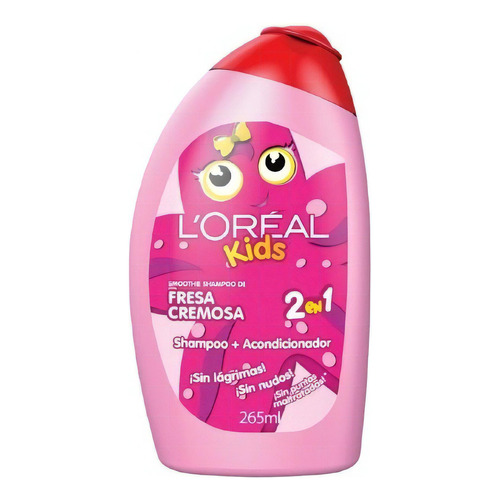 Shampoo 2 En 1 L´oréal Kids Fresa Cremosa 265 Ml