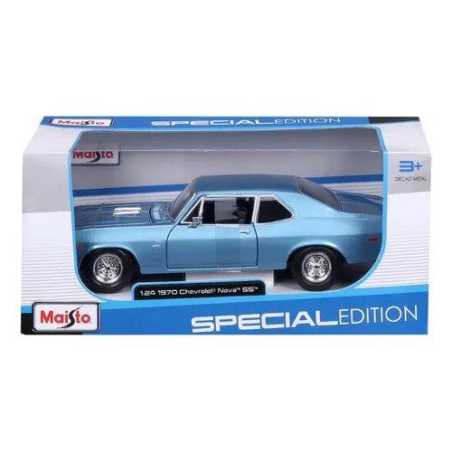 ミニカー k.a1974 Chevrolet C10 Nova SS Miniatura Carro Chevrolet Nova Ss 1970 1:24 Maisto Azul-aço