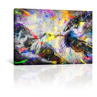 Cuadro Decorativo Canvas Artisticas Creacion De Adan Pop Art