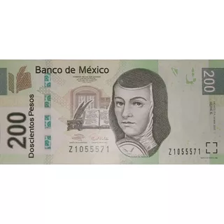 Billete 200 Pesos Sor Juana Familia F Sin Circular