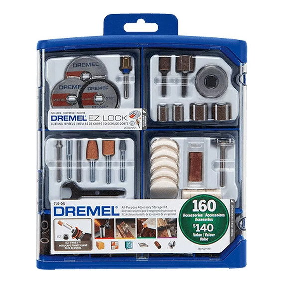 Set Multiuso Dremel Kit 160 Accesorios Lijar Pulir