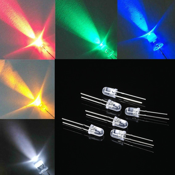 Kit De Diodos Led Redondos 5mm 1000pcs Rgby + Blanco - Compo