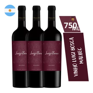 Vinho Tinto Malbec Luigi Bosca 750ml Argentina - 3 Unidades