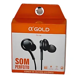 Fone De Ouvido Com Fio Gold C/ Microfone Básico Preto no Mercado Livre com oferta e cupom de desconto