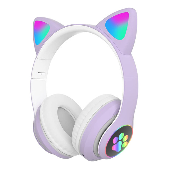 Auriculares Inalambricos Bluetooth Luces Orejas De Gato