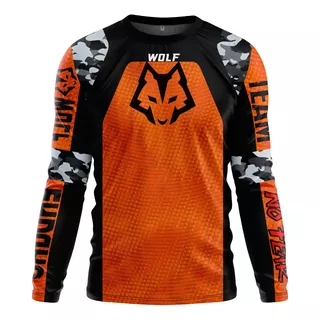 Playera Hombre Motocros Wolf Racing Deportes Extremos Jersey