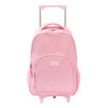 Mochila Escolar Filgo Starpak 18'' Carrito Colores Lisos Diseño De La Tela Rosa Pastel