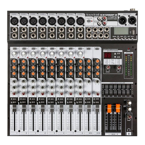 Consola Soundcraft SX1202FX USB de mezcla 127V/220V