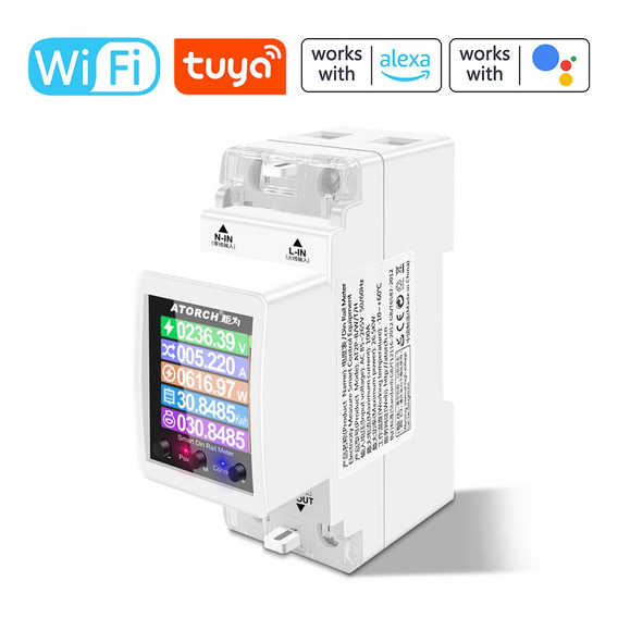 Medidor De Electricidad Inteligente Monofásico Tuya Wifi Dig