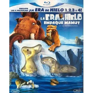 La Era De Hielo 1, 2, 3 Y 4 Blu-ray Empaque Mamut + Figuras