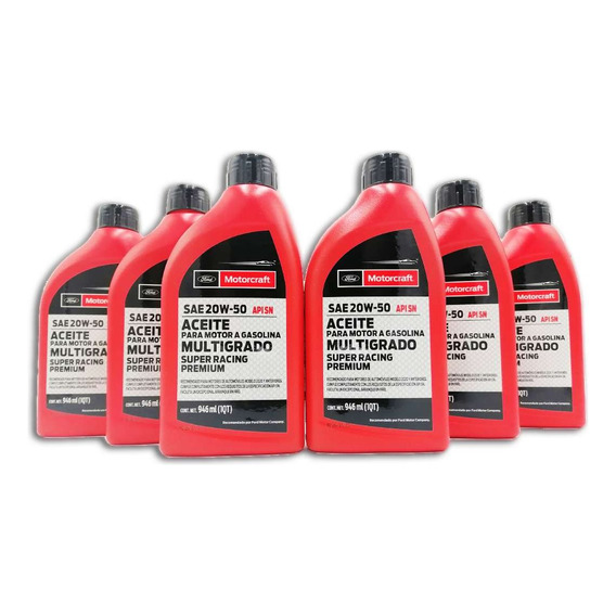 6 Litros De Aceite 20w50 Multigrado Motorcraft