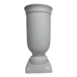 Vaso Porcelana Romano P/ Flores Buquês Hastes  Cerâmica Cor Branca Liso