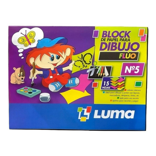 Block De Dibujo Luma N° 5 Fluo X 15 Hojas
