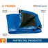 Lona multiuso Truper LT-34Z impermeable de 3m x 4m color azul