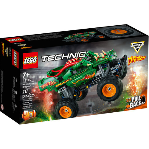 Lego® Technic Monster Jam Dragon - Lego Cantidad De Piezas 217