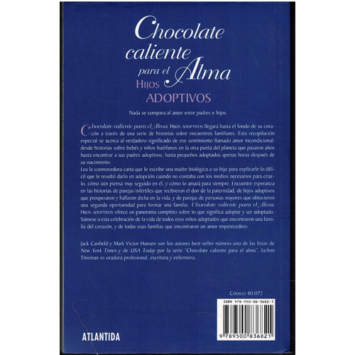 Chocolate Caliente Para El Alma Hijos Adoptivos - Atlantida