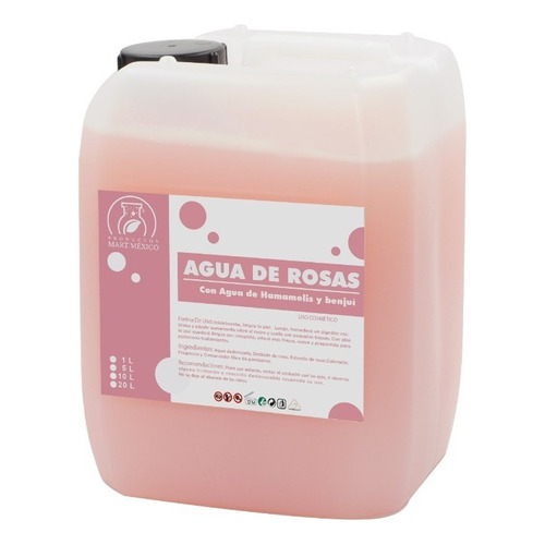 Agua De Rosas Con Hamamelis Y Benjuí Tónico (5 Litros) Tipo De Piel Piel Mixta A Piel Grasa