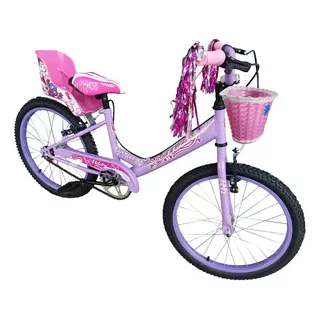 Bicicleta Rodado 20 Nena Con Sillita Y Flecos