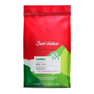 Cafe Juan Valdez  Premium Cumbre Molido 250 G 100% Colombia