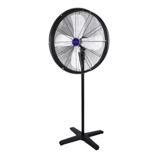 Ventilador Pedestal Negro 4 Aspas 3 Velocidades Altura 1.65m