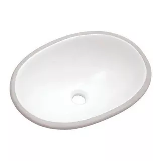 Cuba Incepa Embutir Oval Pequena Branca 39x30 Acabamento Cerâmico Cor Branco