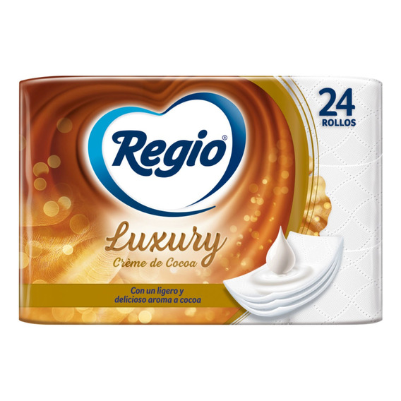 Papel Higiénico Regio Luxury Créme de Cocoa 24 Rollos