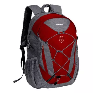 Mochila Spinit Temuco 24 Lts Porta Notebook Cubre Urbana Tre Color Rojo/gris