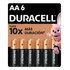 Pila Duracell MN1500B6 pilas AA alcalinas 1.5V 6 unidades
