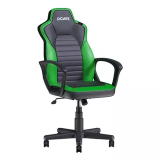 Cadeira Gamer Escritório - Mad Racer Sti Turbo - Pcyes Cor Verde Material Do Estofamento Malha De Poliuretano Acolchoada