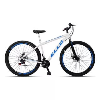 Bicicleta Aro 29 Ello Freio A Disco Câmbios Importados Cor Branco/azul